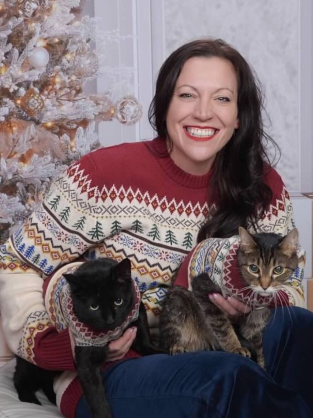 Matching Christmas Holiday Sweater Set Dog, Cat, Pet + Owner |